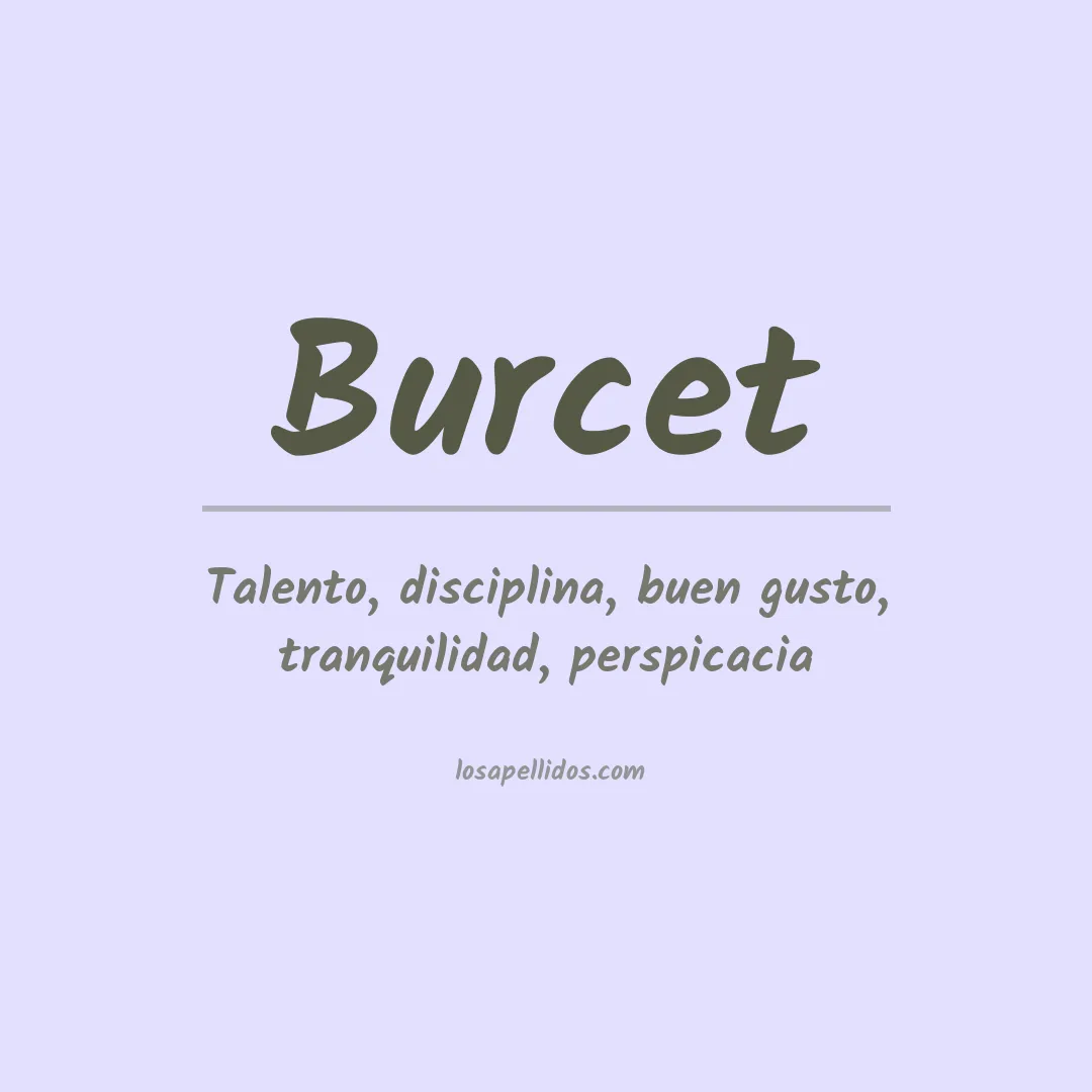 Apellido Burcet