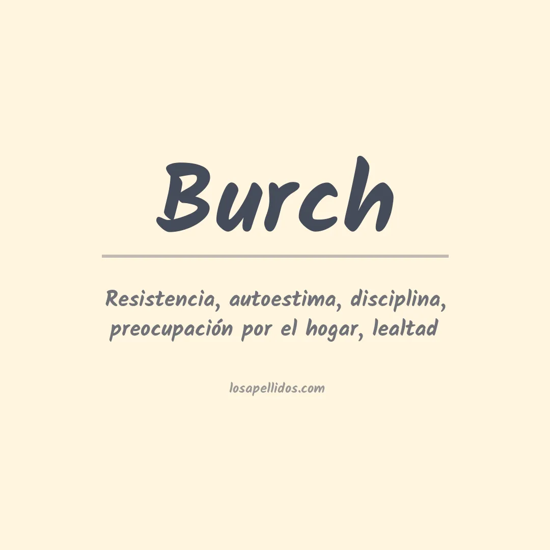 Apellido Burch