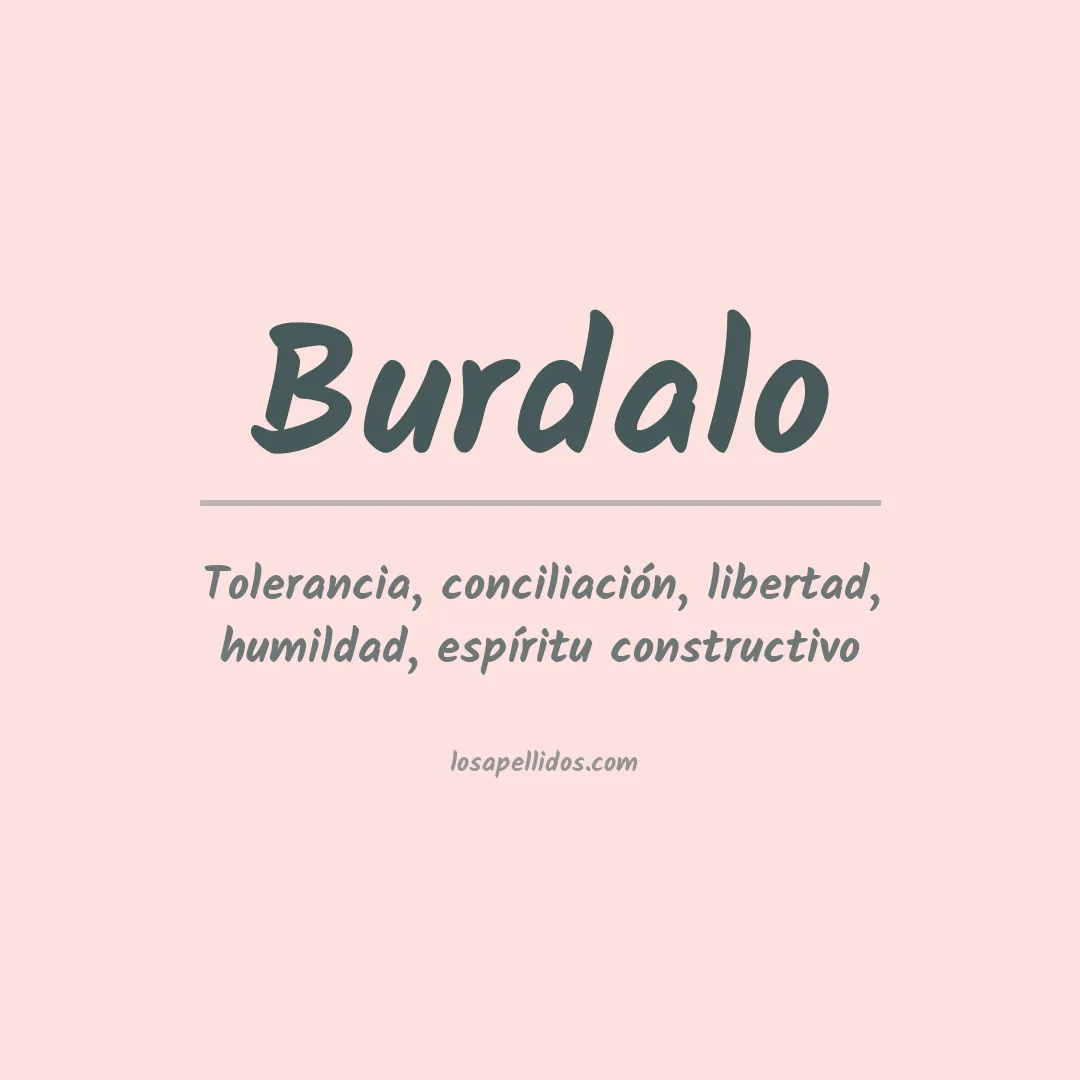 Significado del Apellido Burdalo