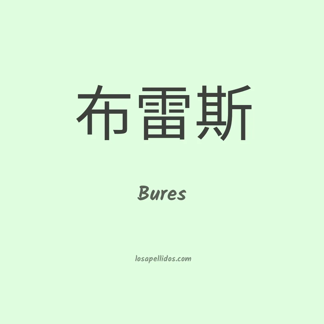 Bures en chino