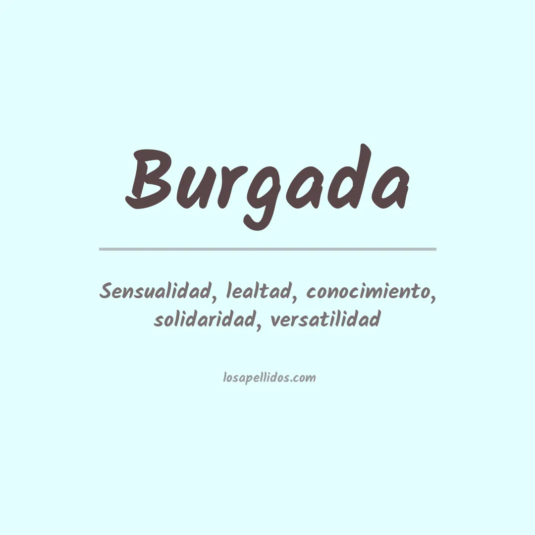 Apellido Burgada