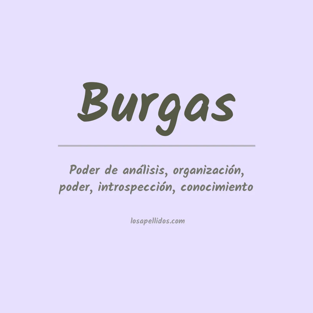 Apellido Burgas