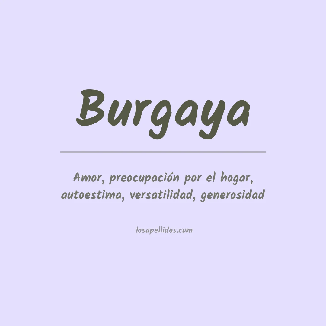 Significado del Apellido Burgaya