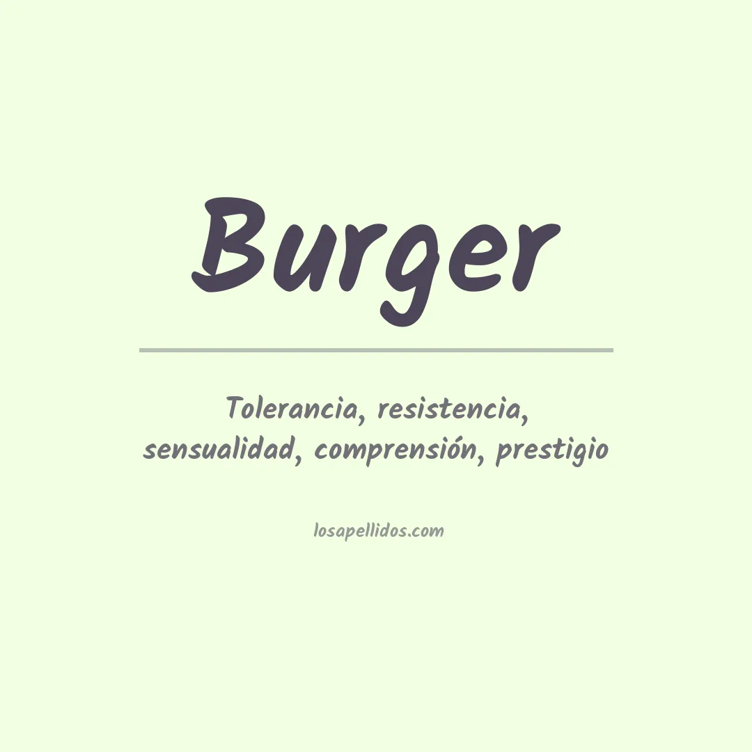 Apellido Burger