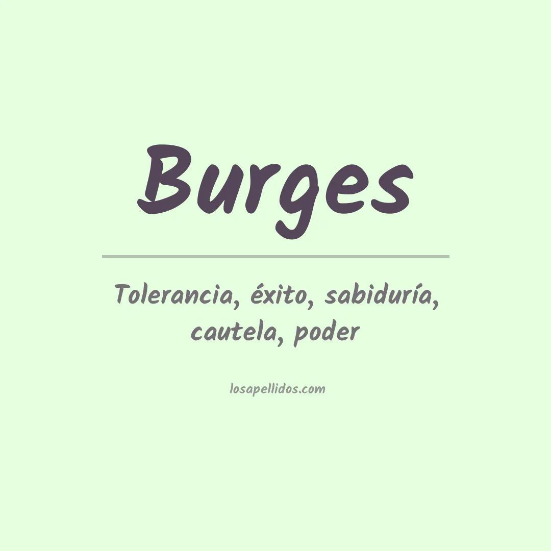 Apellido Burges