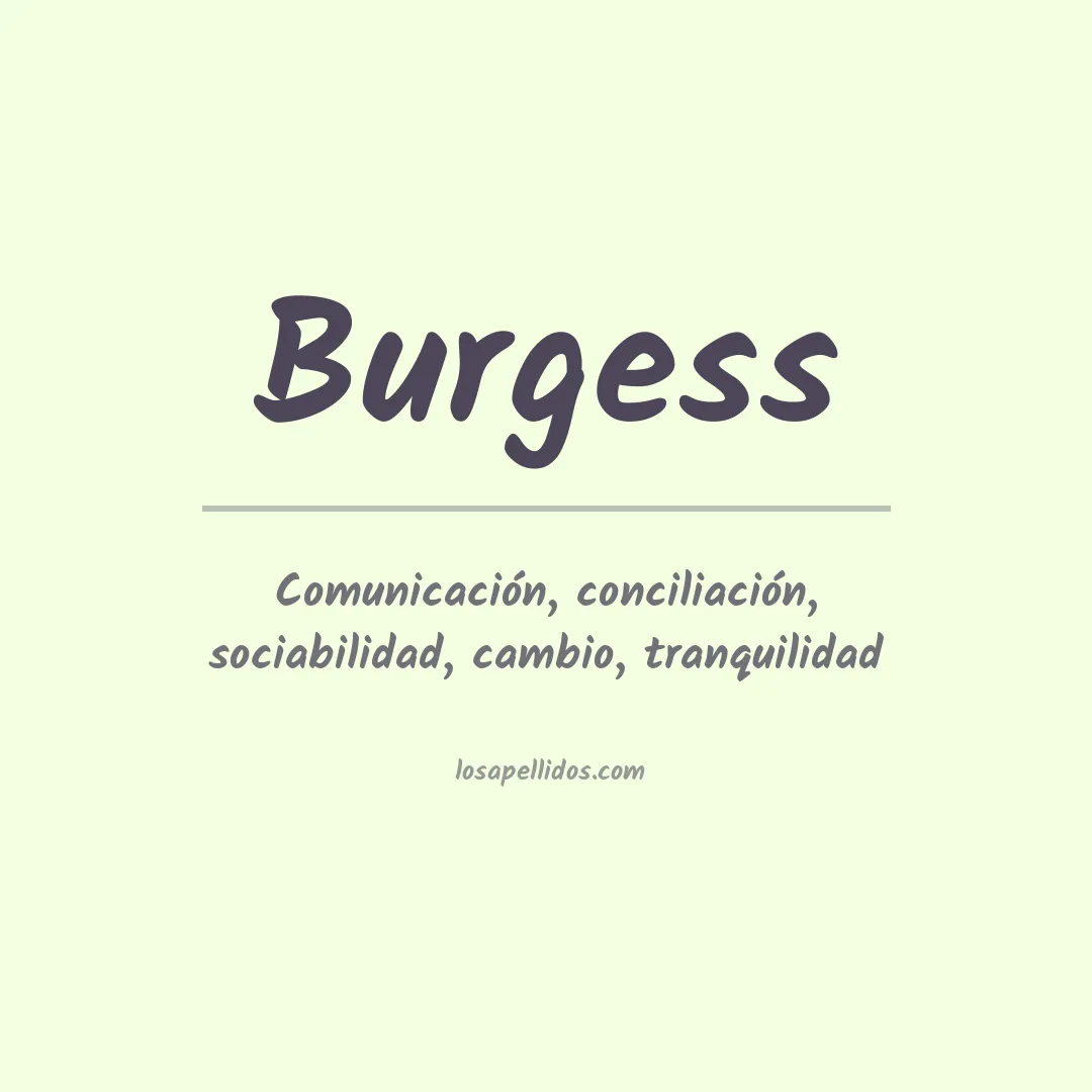 Apellido Burgess