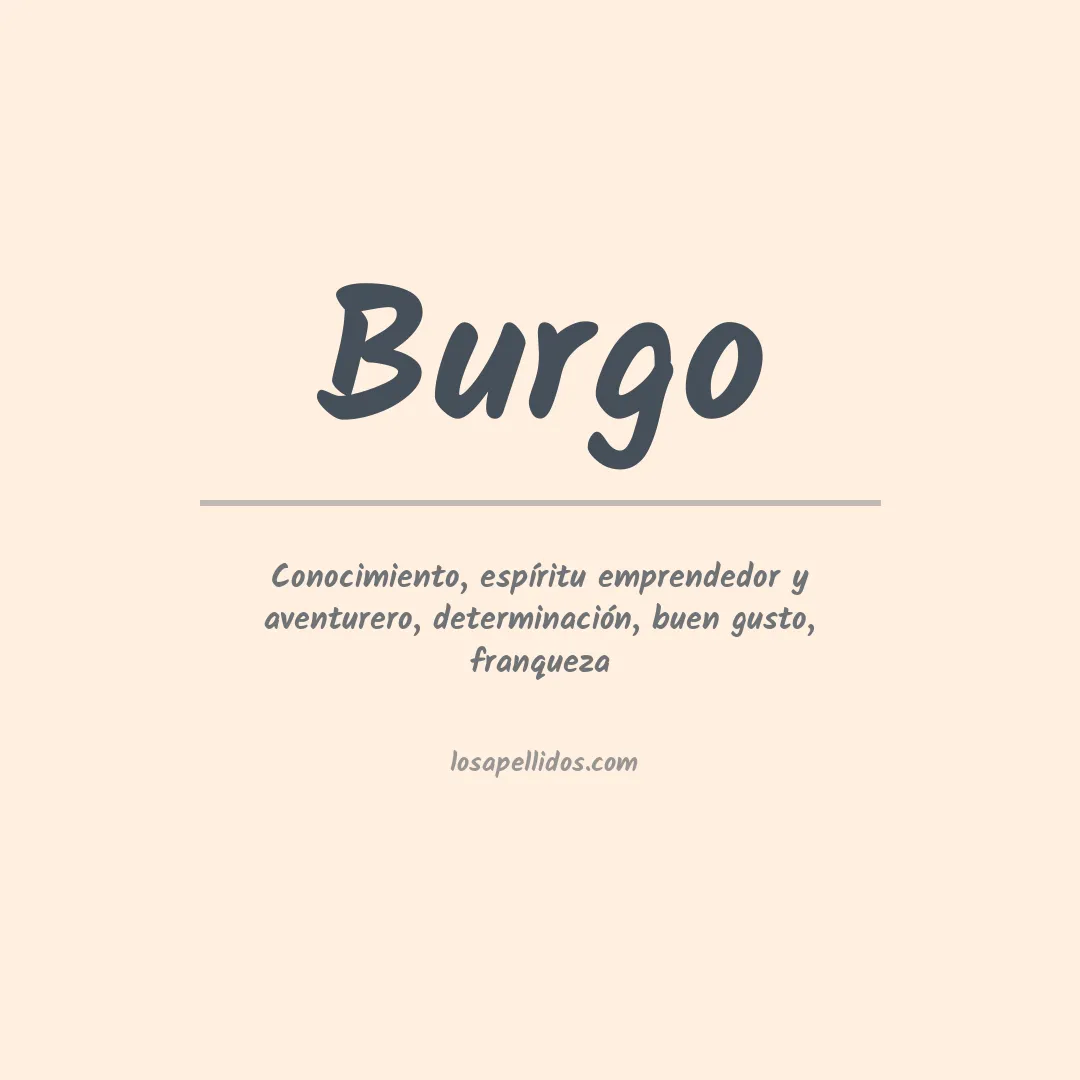Apellido Burgo