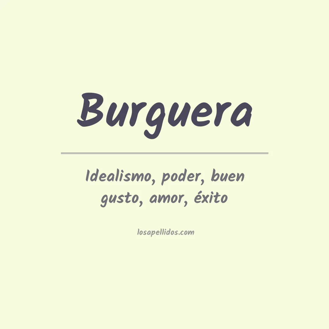 Apellido Burguera
