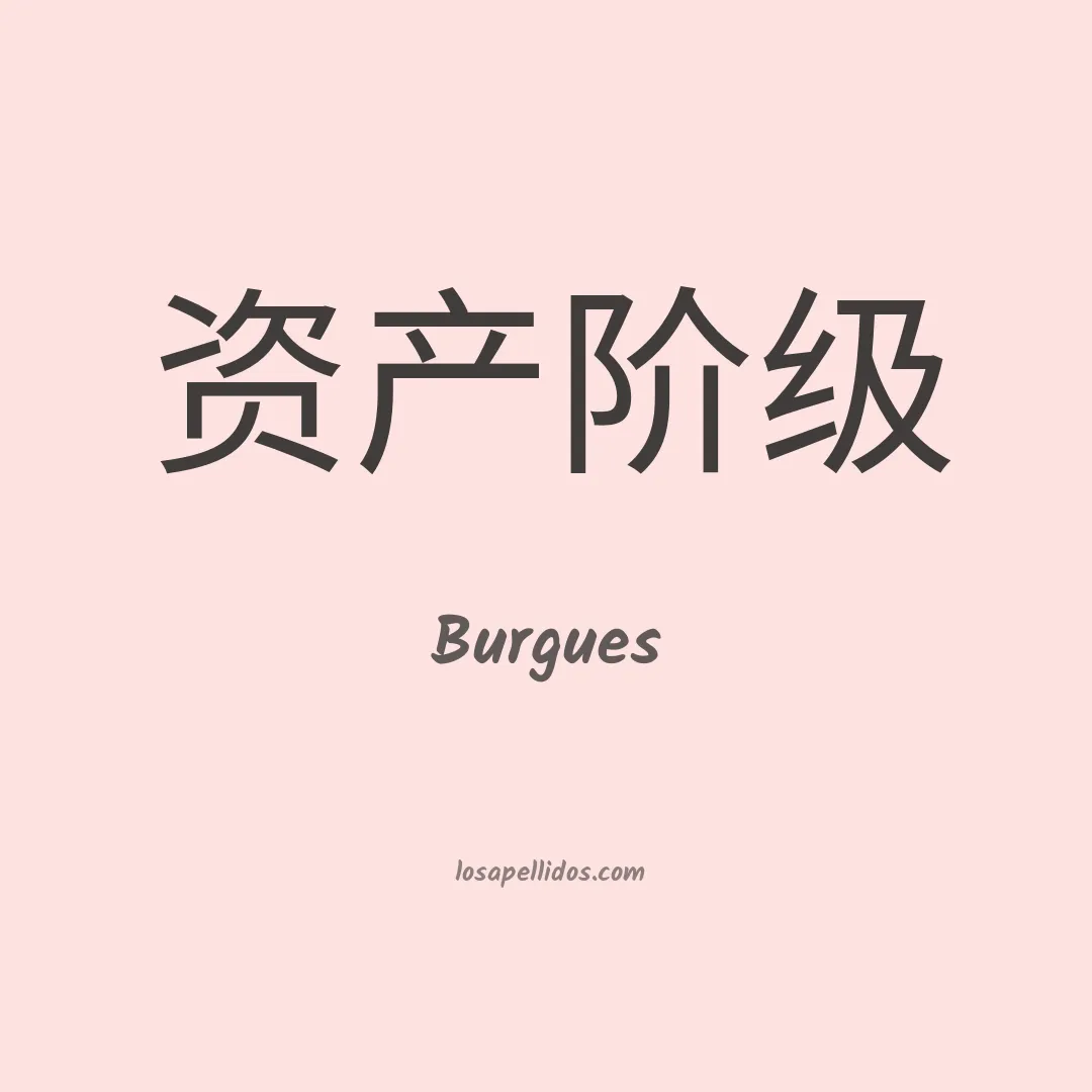 Burgues en chino