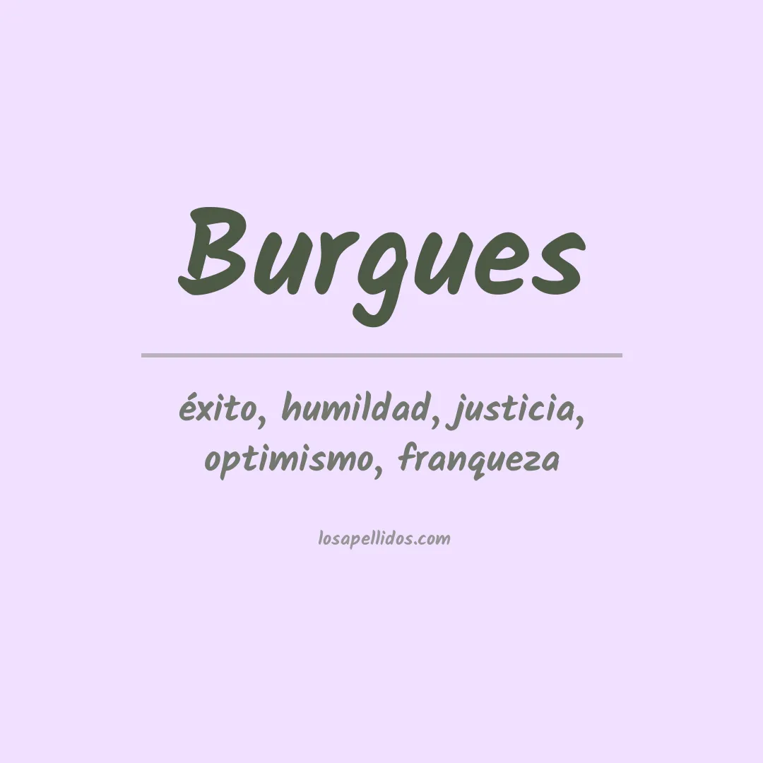 Apellido Burgues