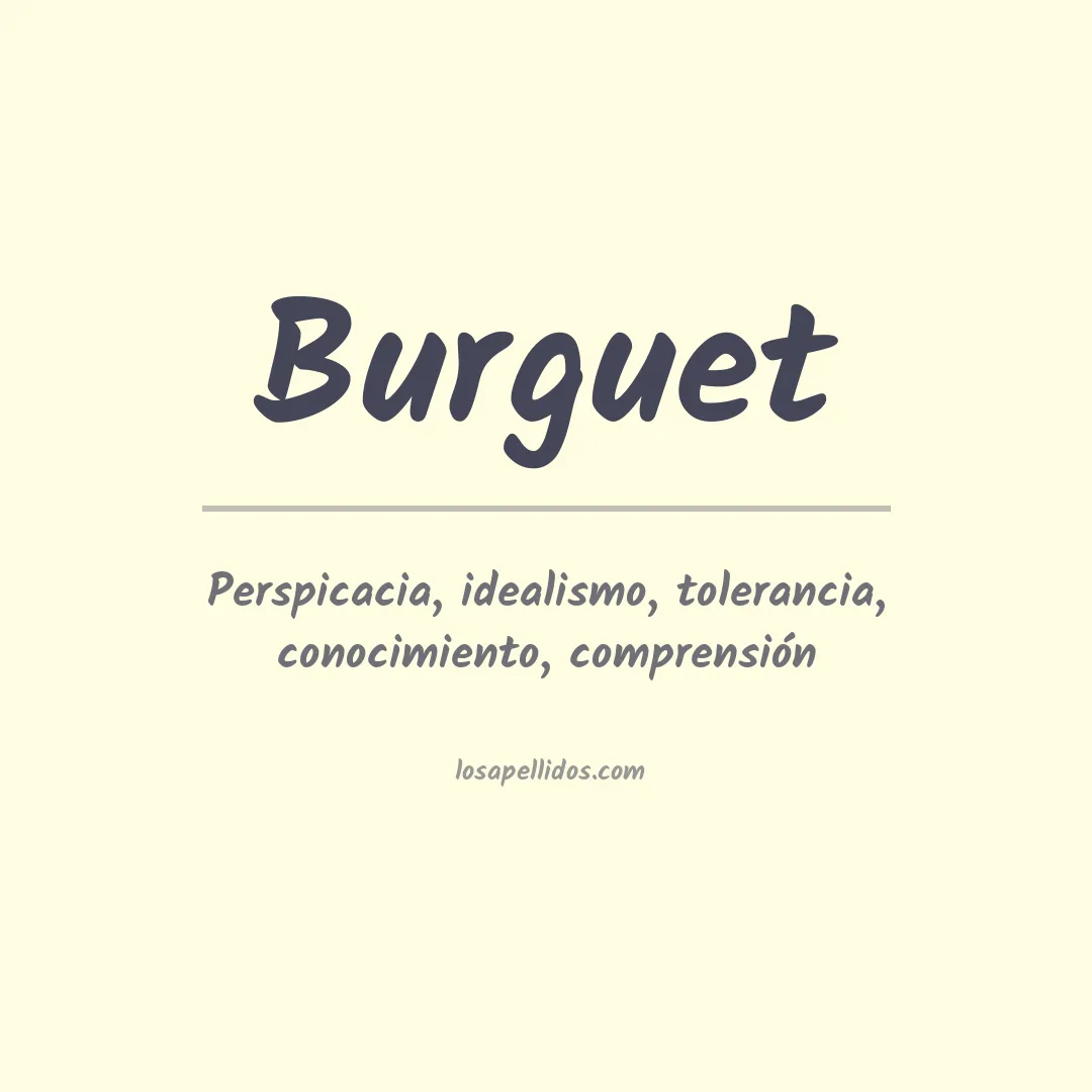 Apellido Burguet