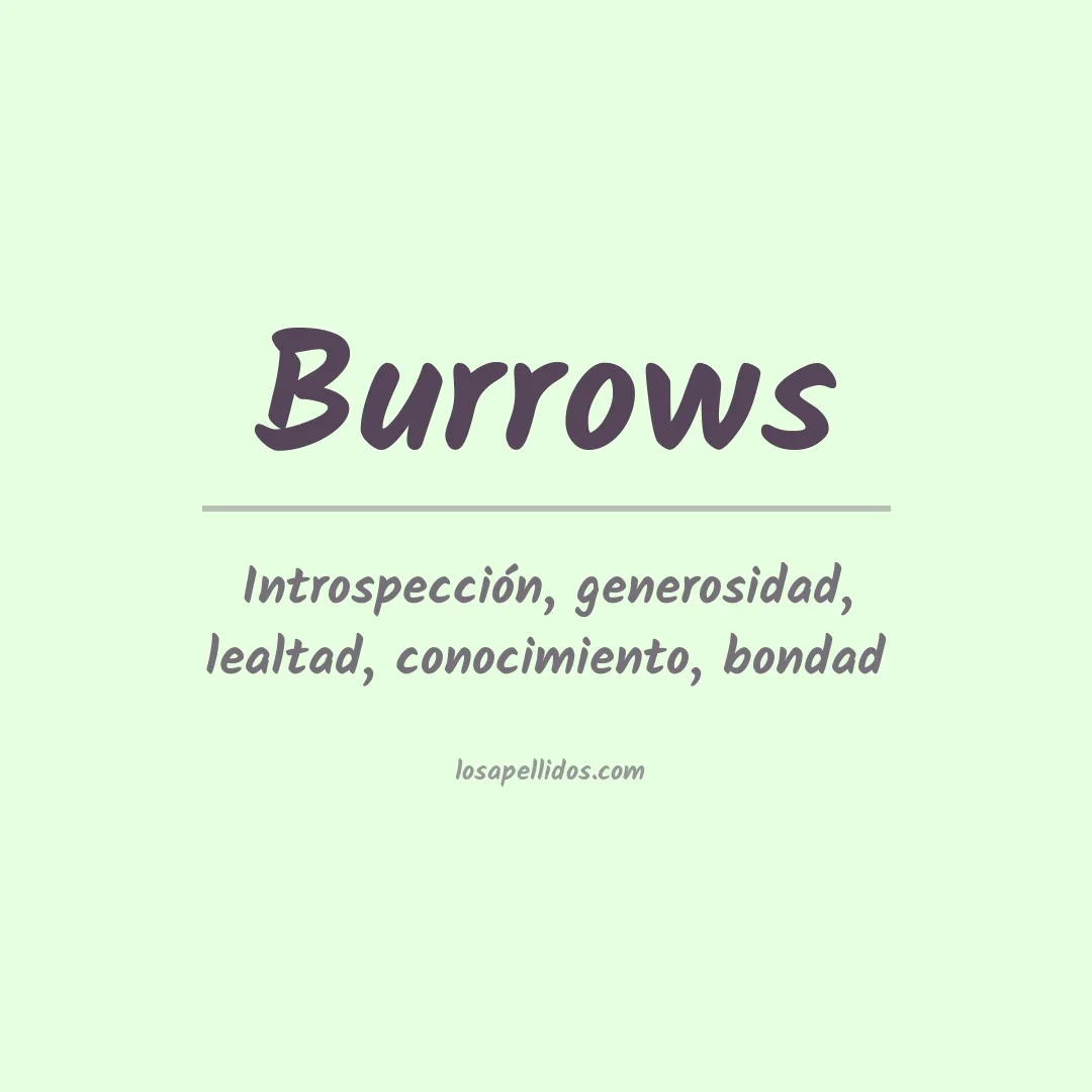 Apellido Burrows