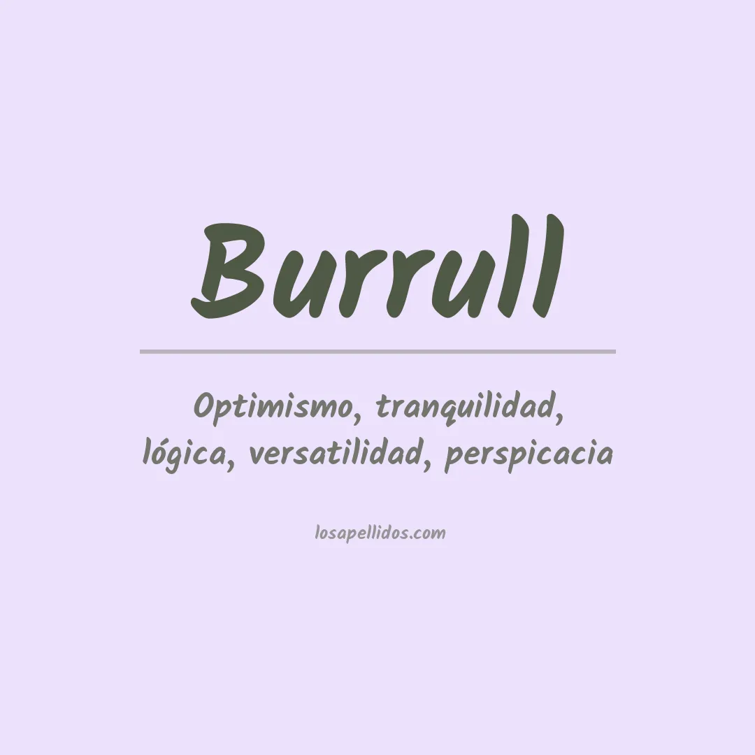 Significado del Apellido Burrull