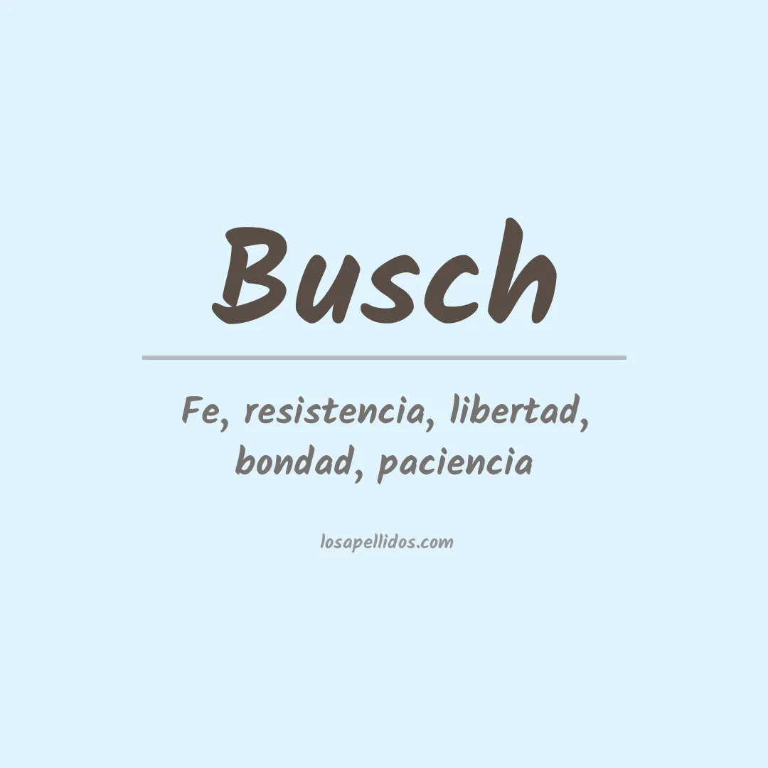 Apellido Busch