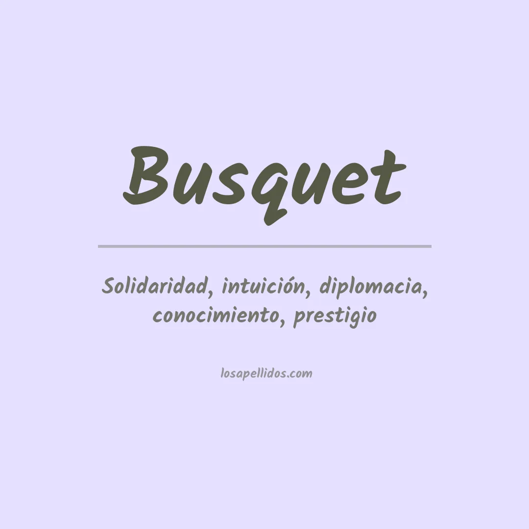 Apellido Busquet
