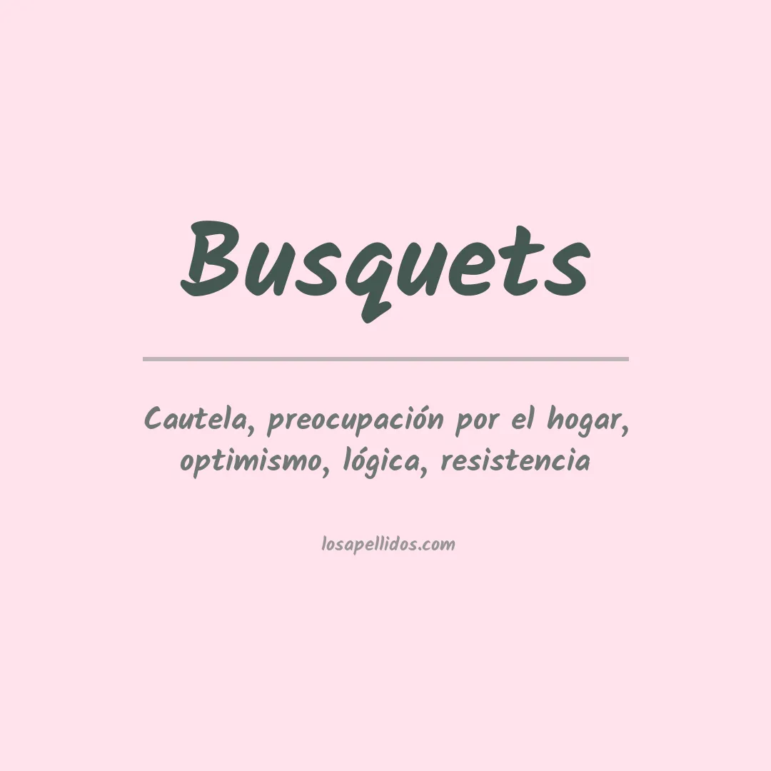 Apellido Busquets