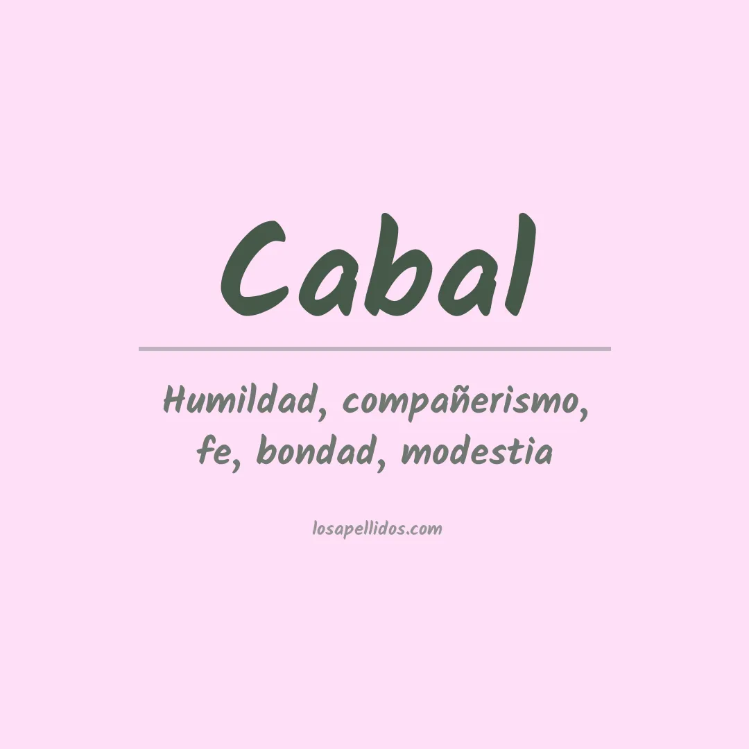 Apellido Cabal