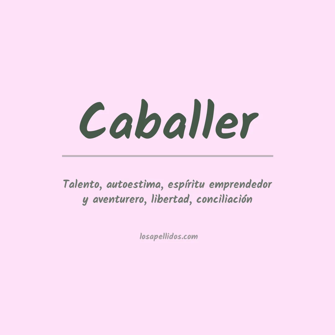 Apellido Caballer
