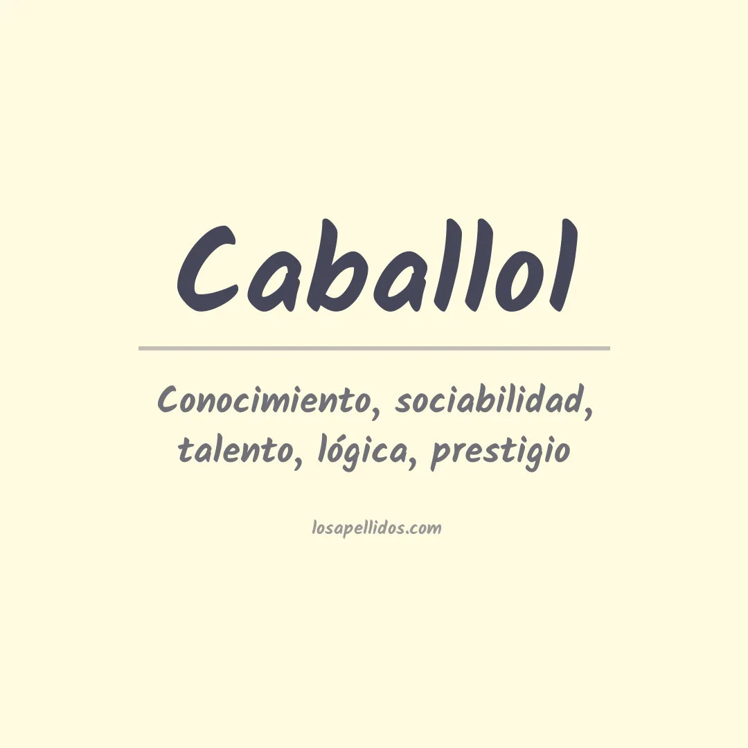 Apellido Caballol