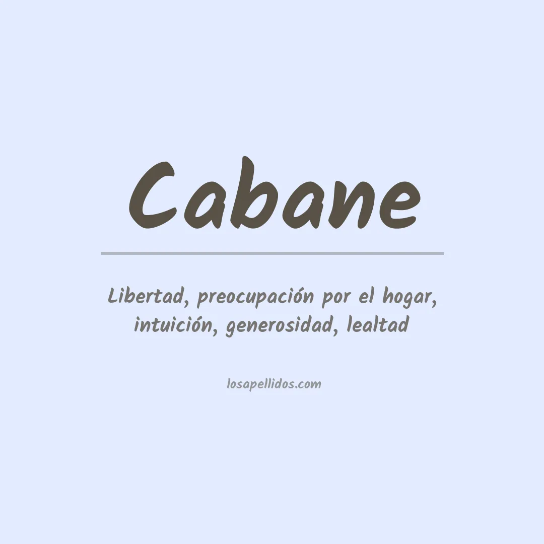 Apellido Cabane