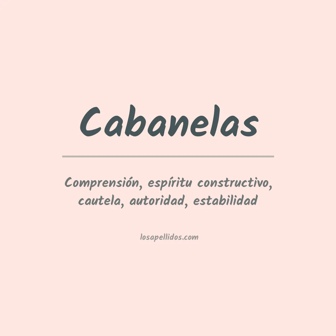 Apellido Cabanelas