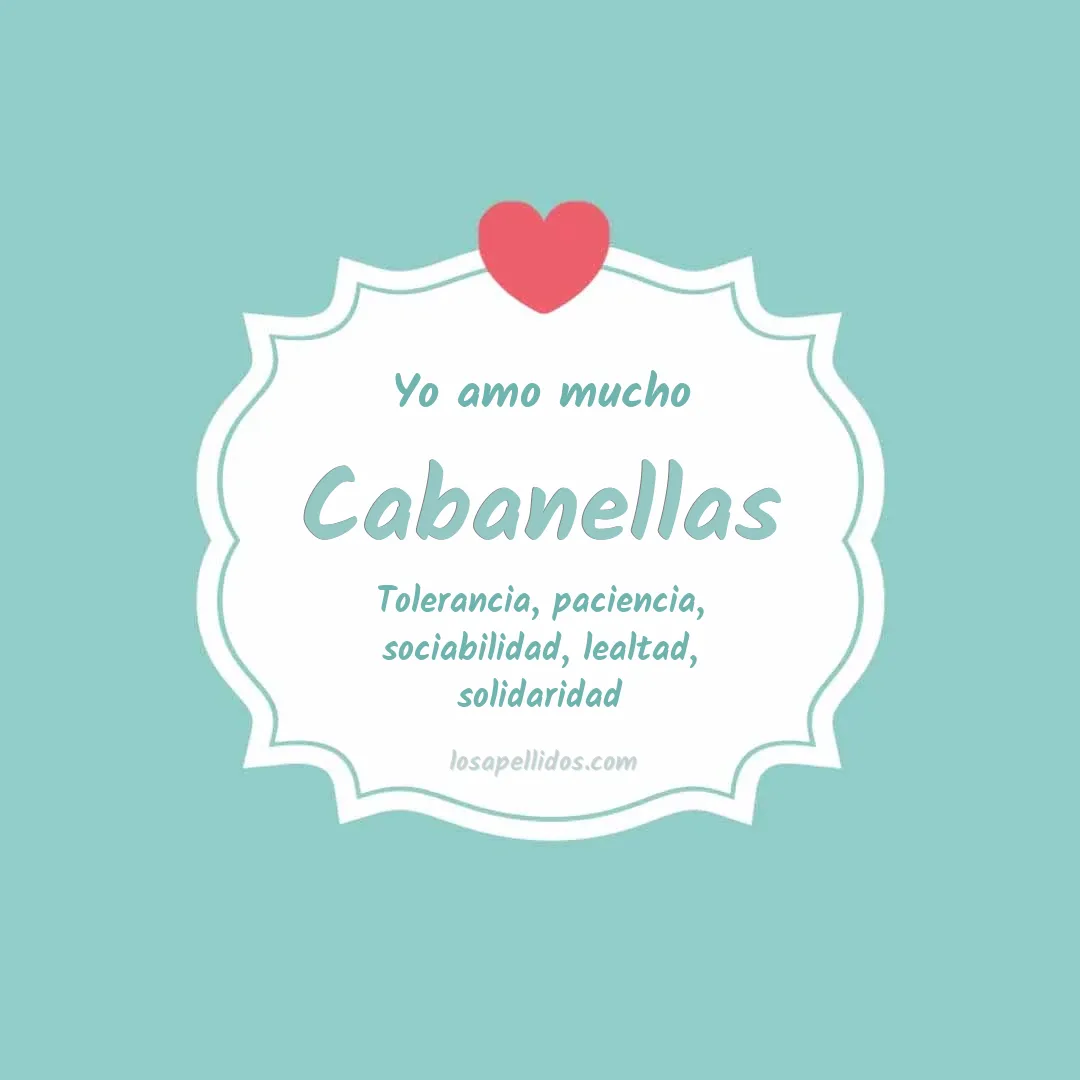 Yo amo mucho Cabanellas