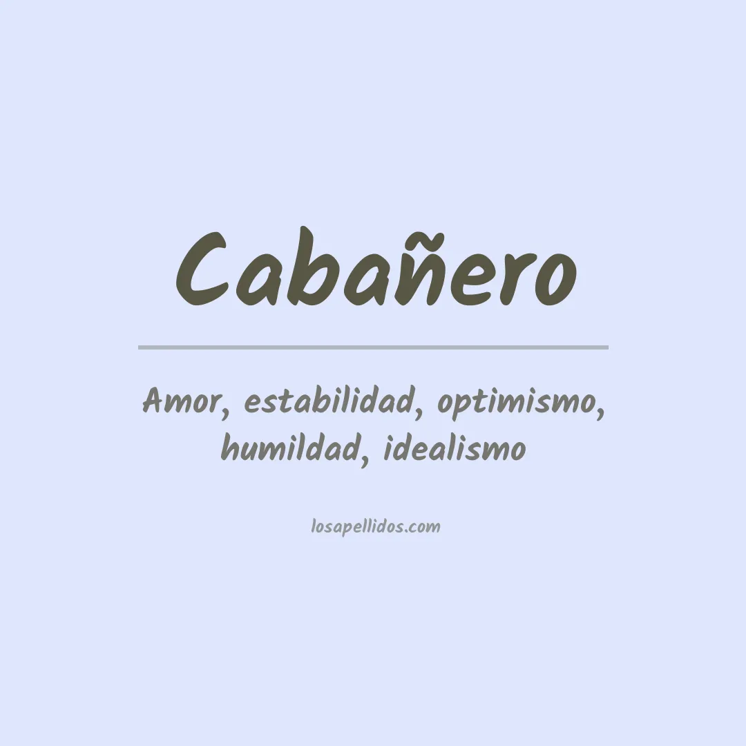 Apellido Cabañero