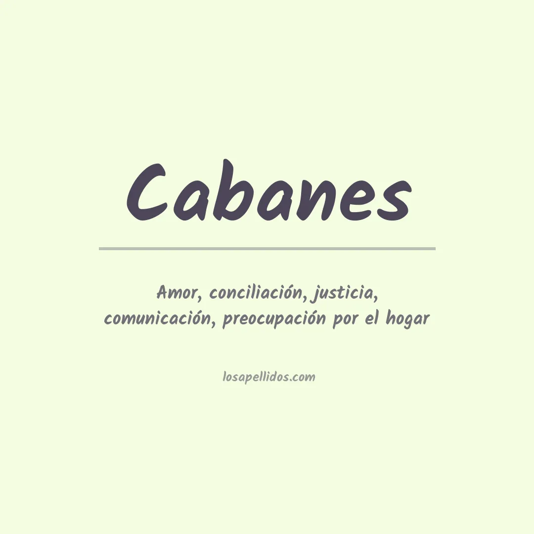 Apellido Cabanes