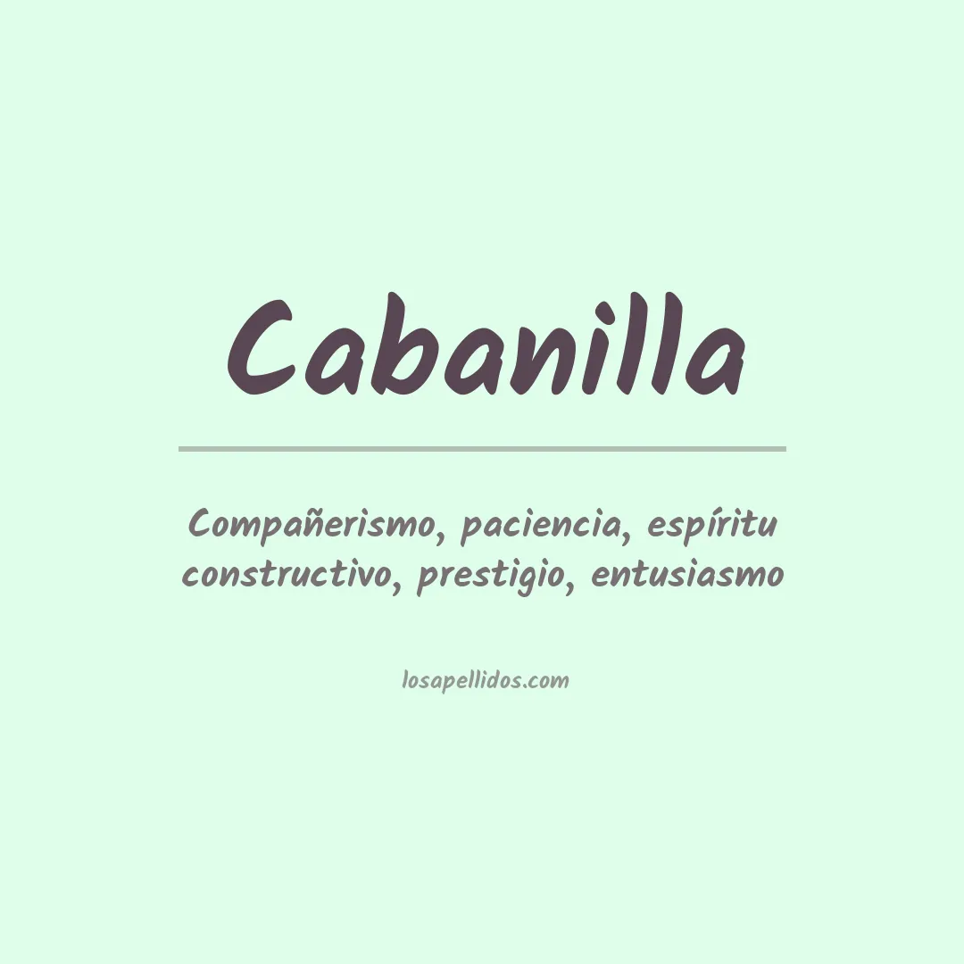 Apellido Cabanilla
