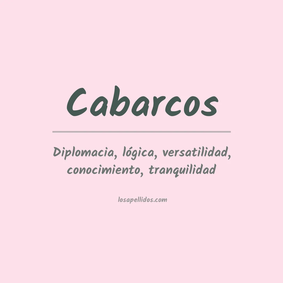 Significado del Apellido Cabarcos