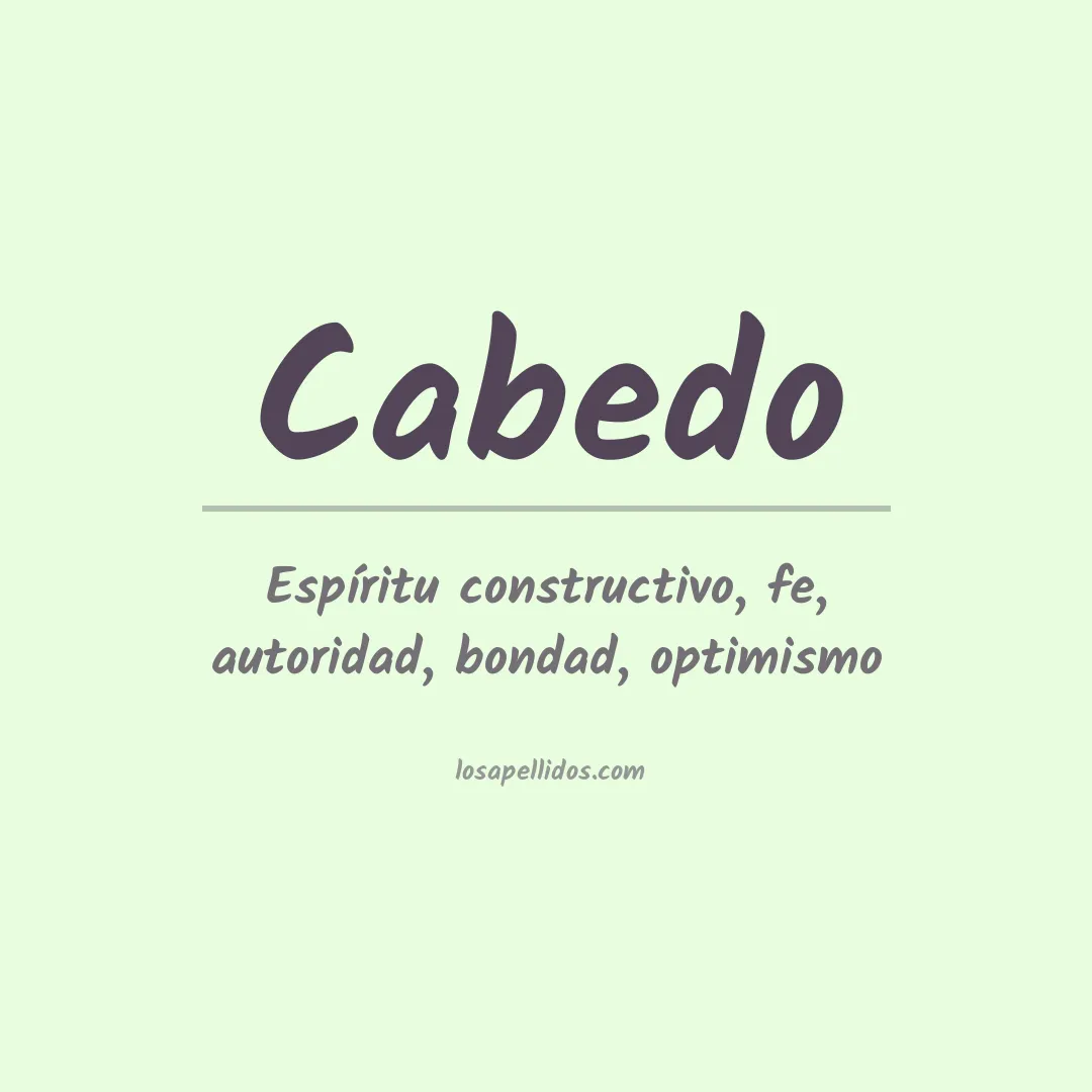 Apellido Cabedo