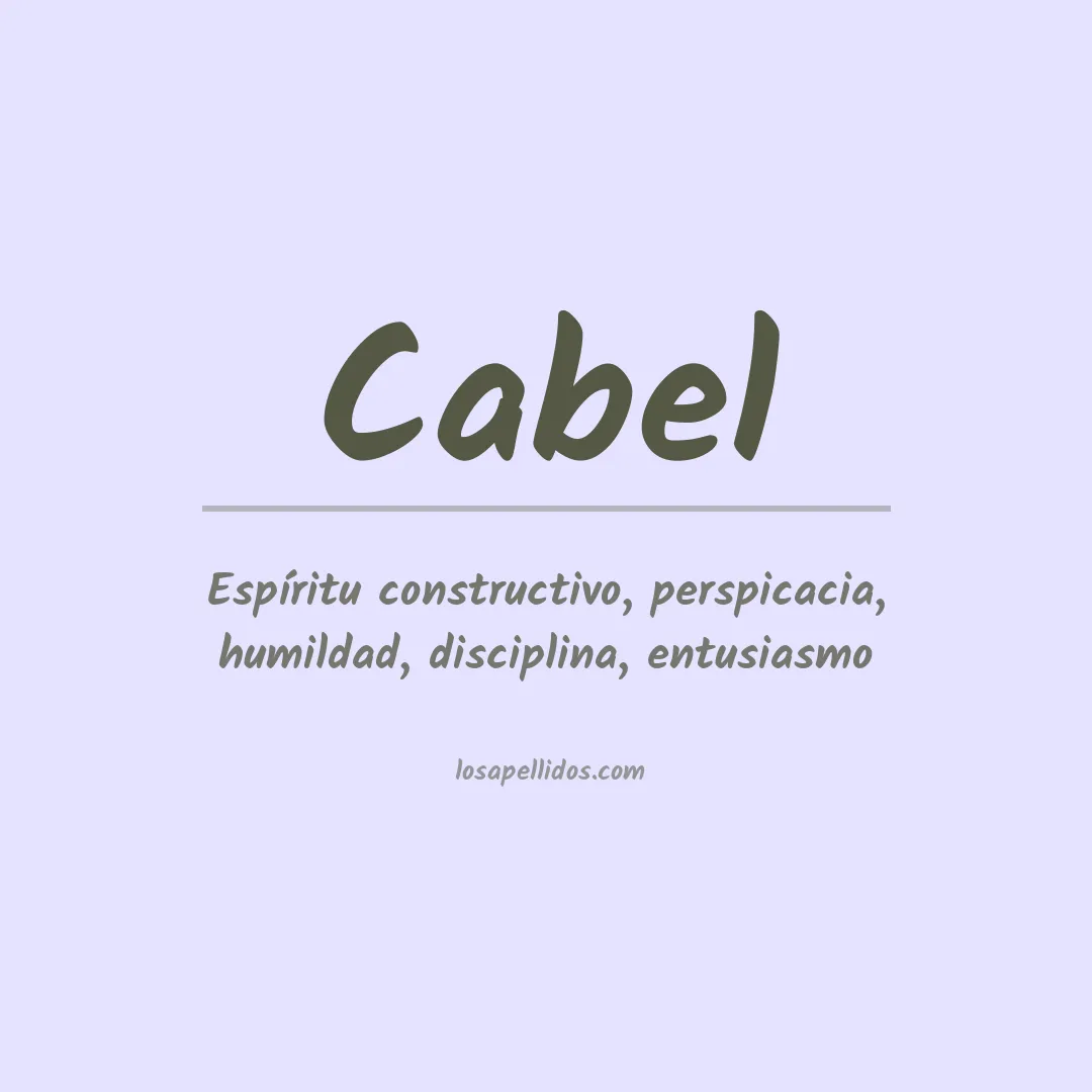 Apellido Cabel