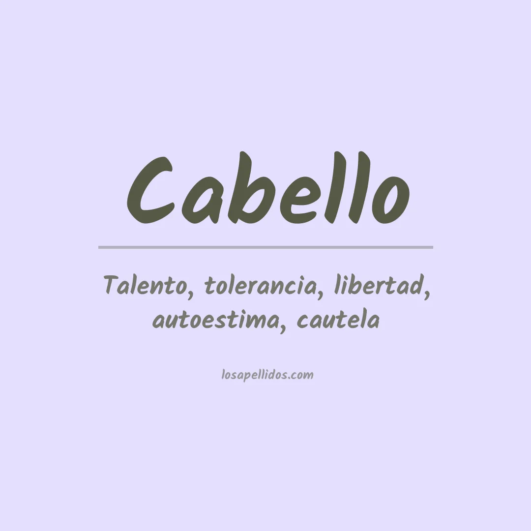 Apellido Cabello