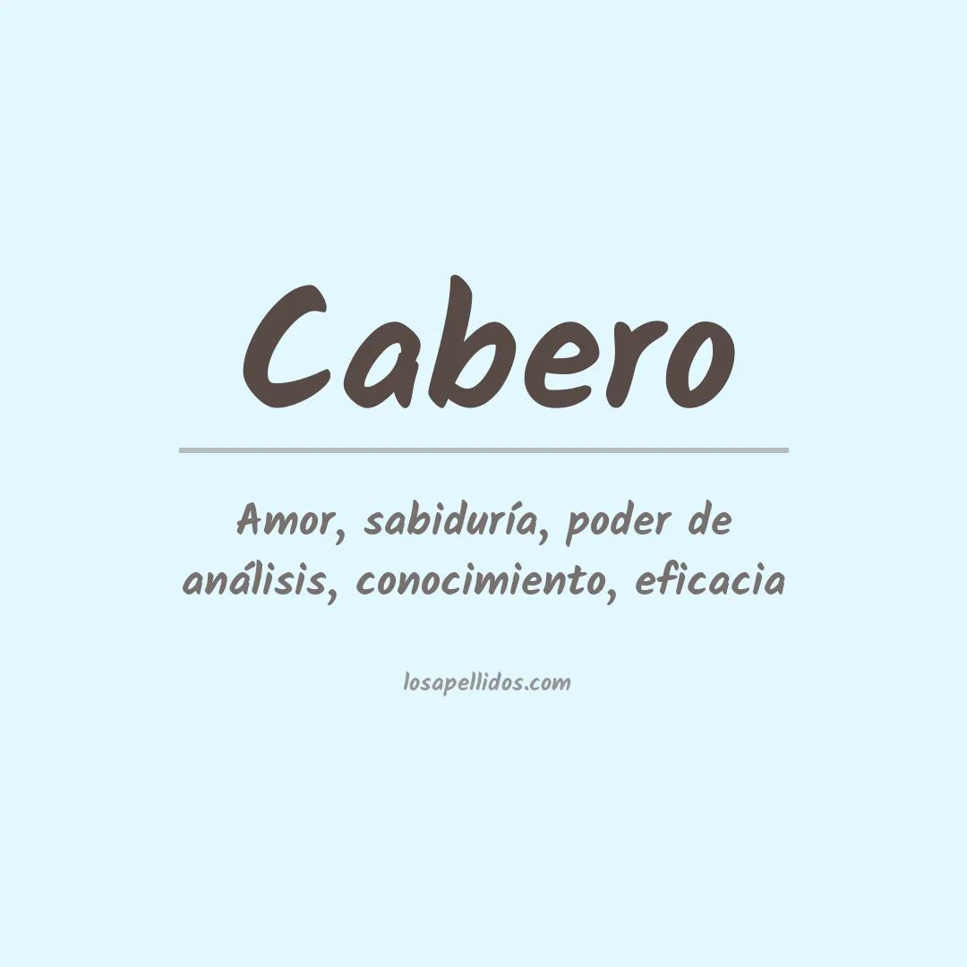 Apellido Cabero