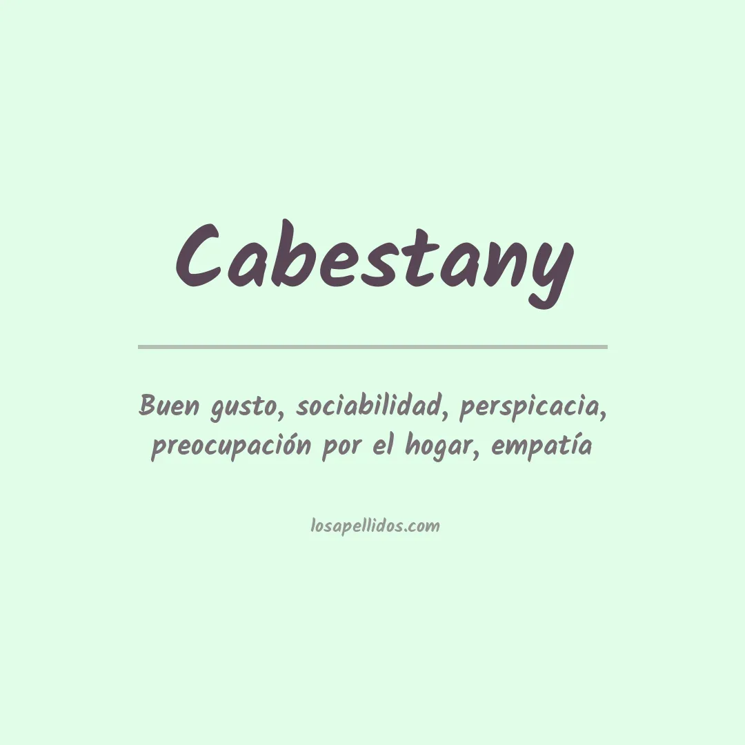 Apellido Cabestany