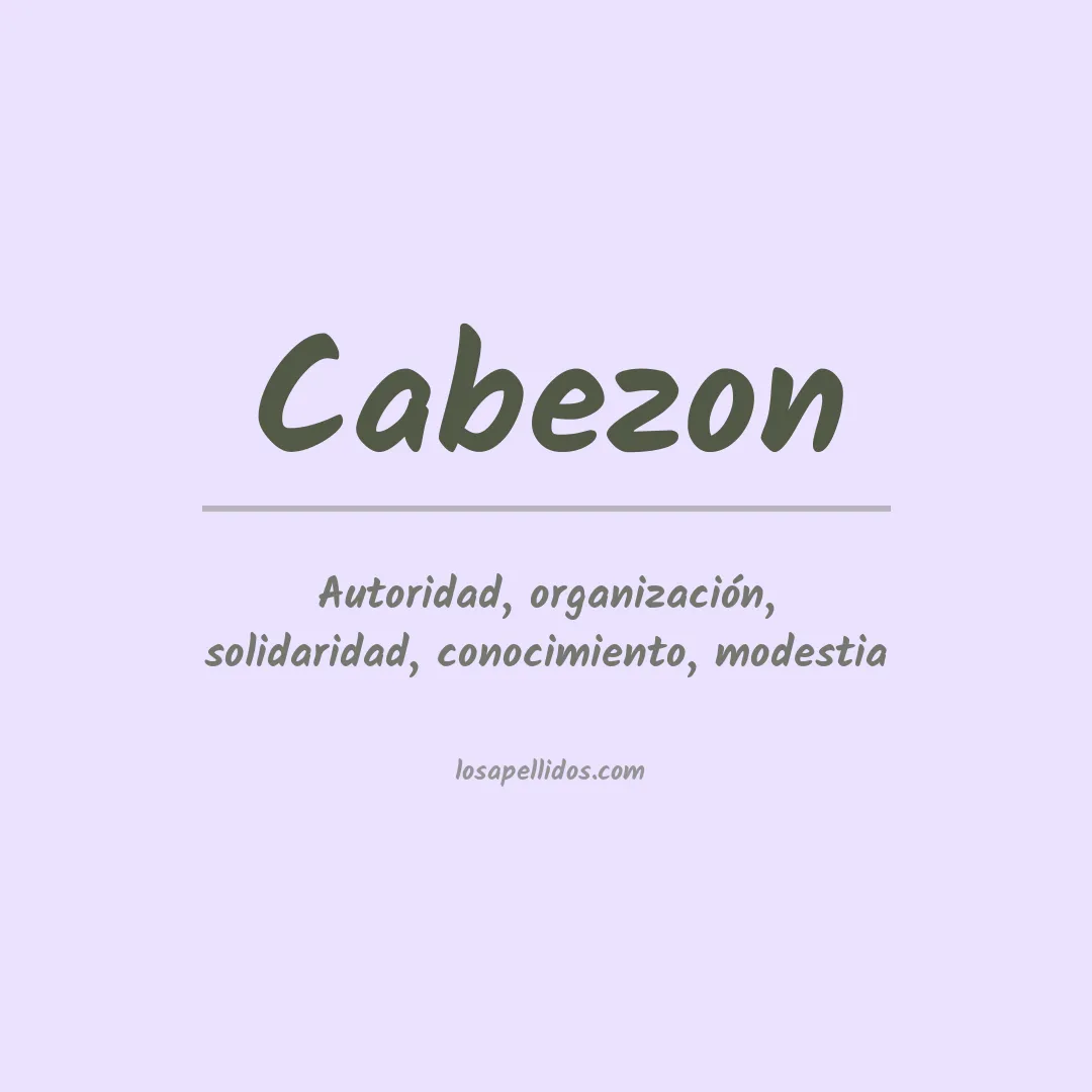 Apellido Cabezon