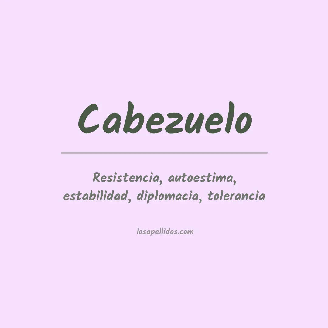 Apellido Cabezuelo