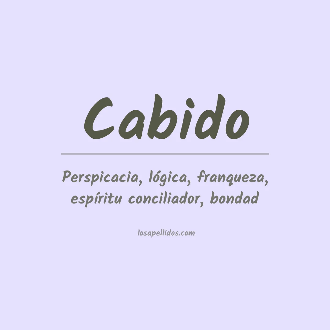 Apellido Cabido