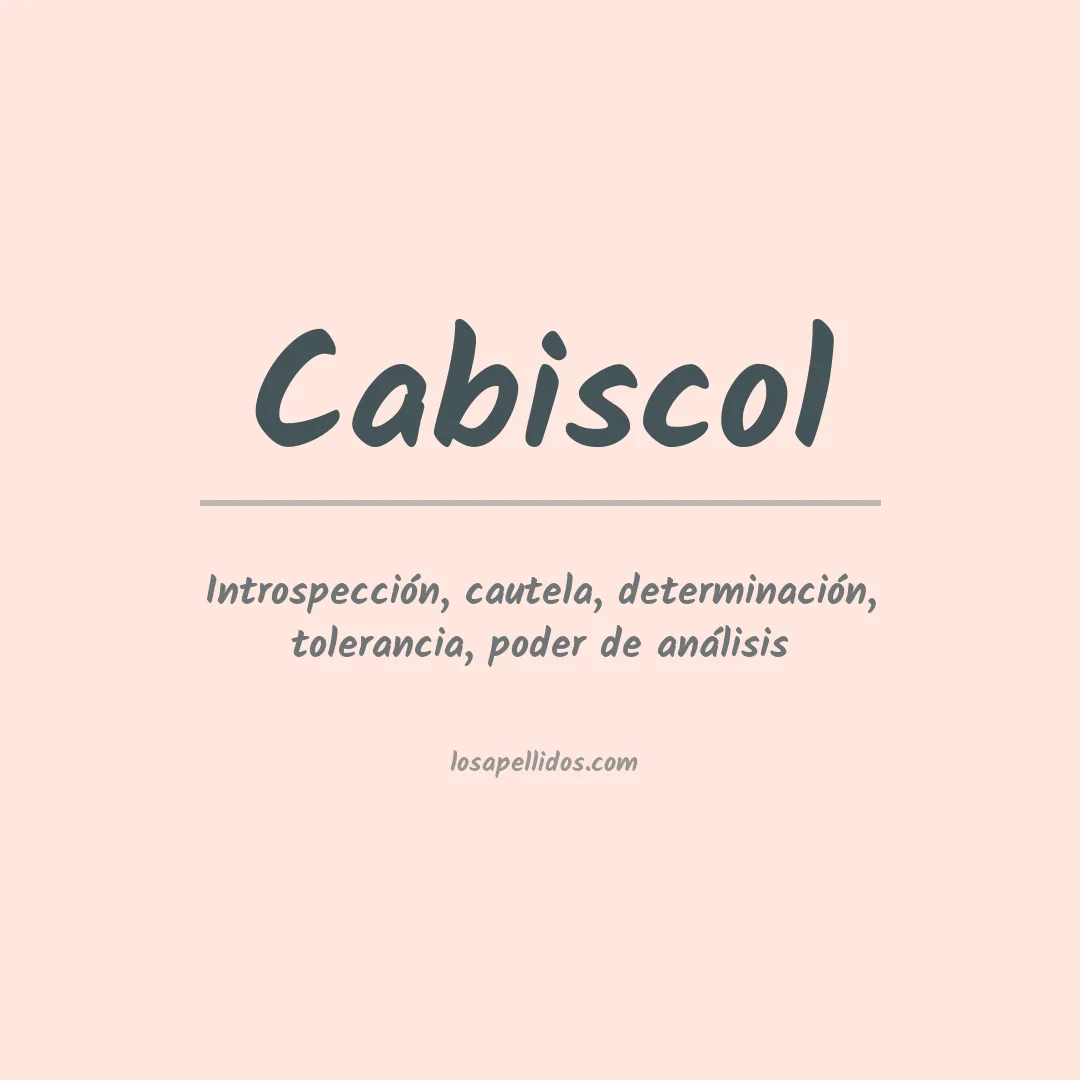 Apellido Cabiscol