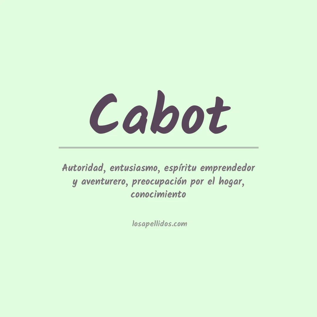 Apellido Cabot