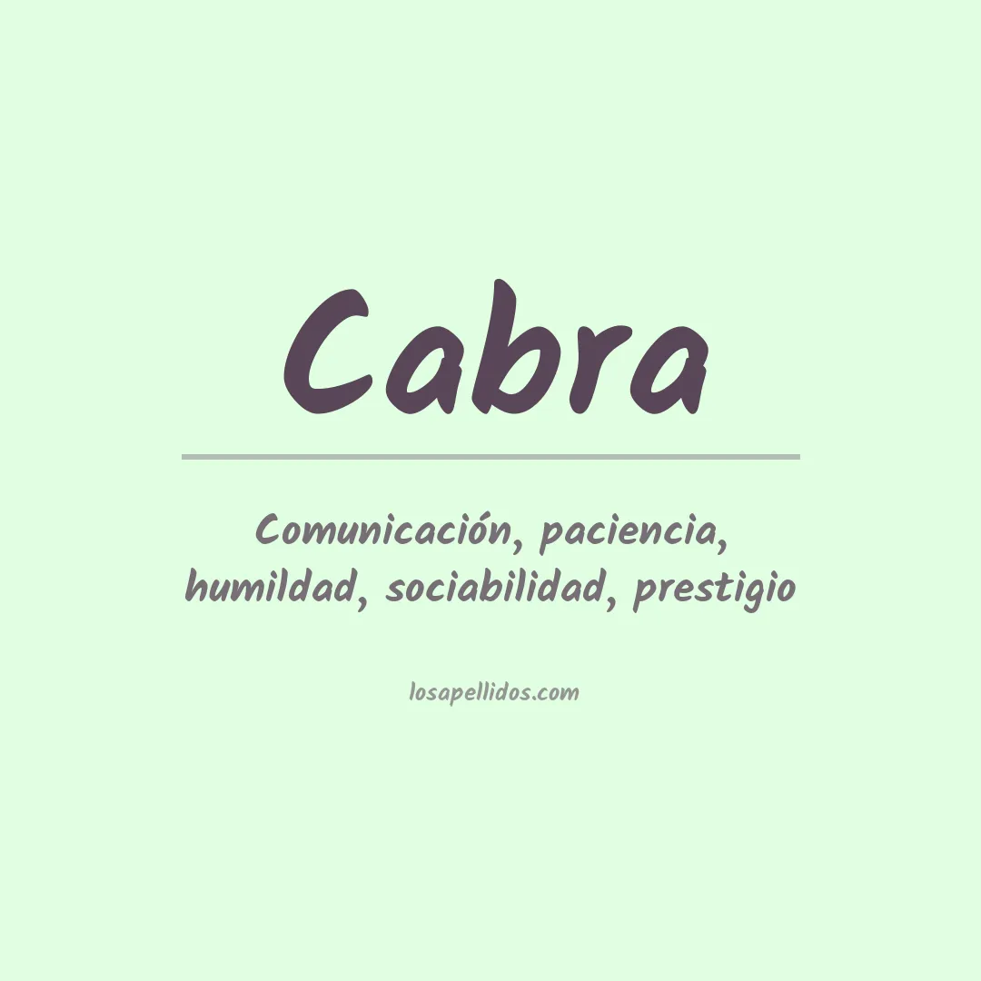 Apellido Cabra