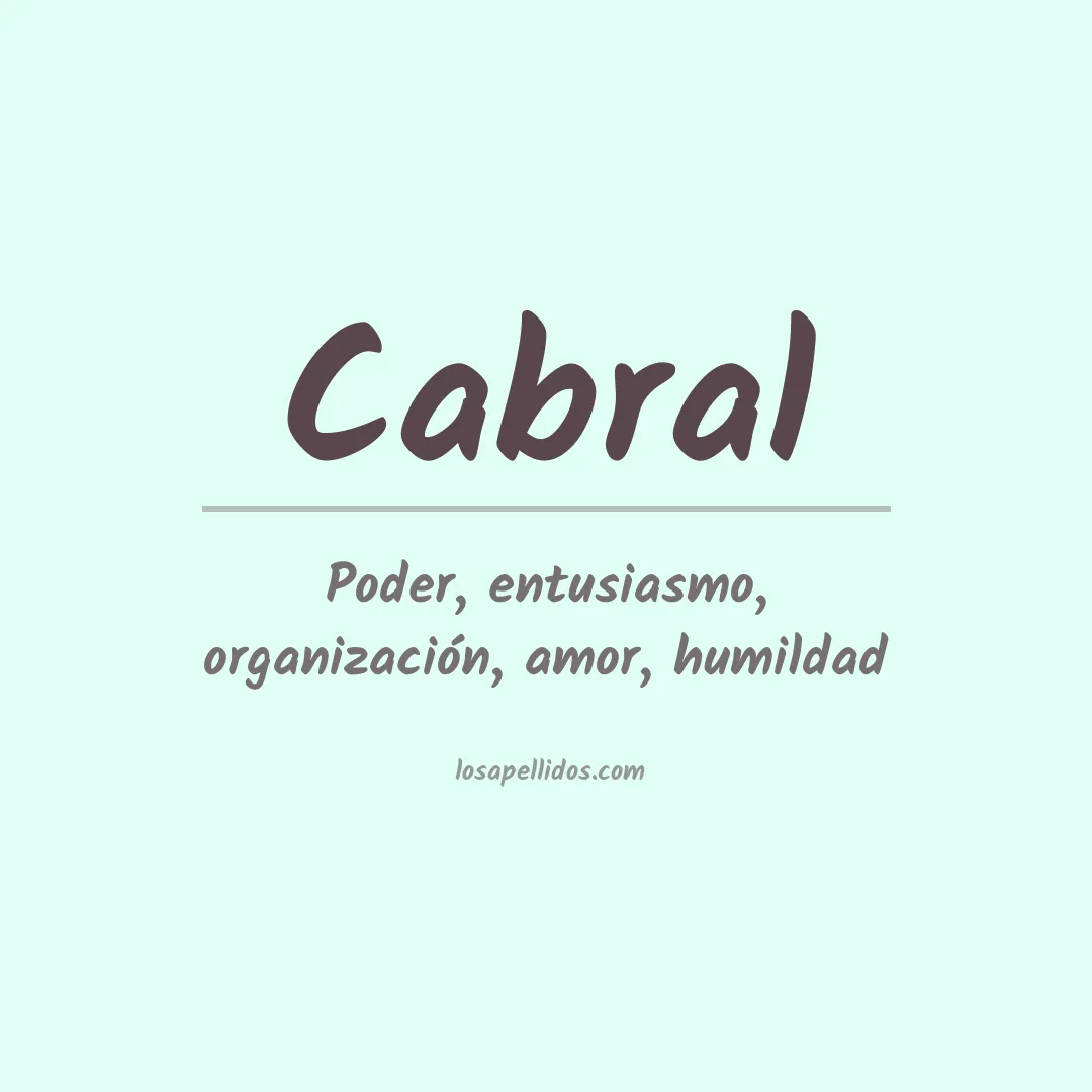 Apellido Cabral