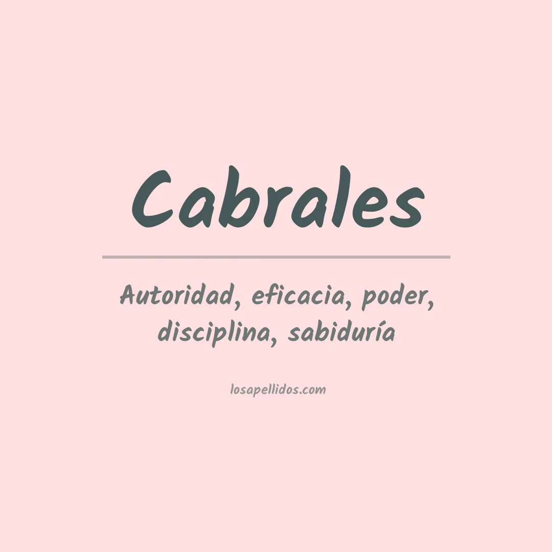 Apellido Cabrales