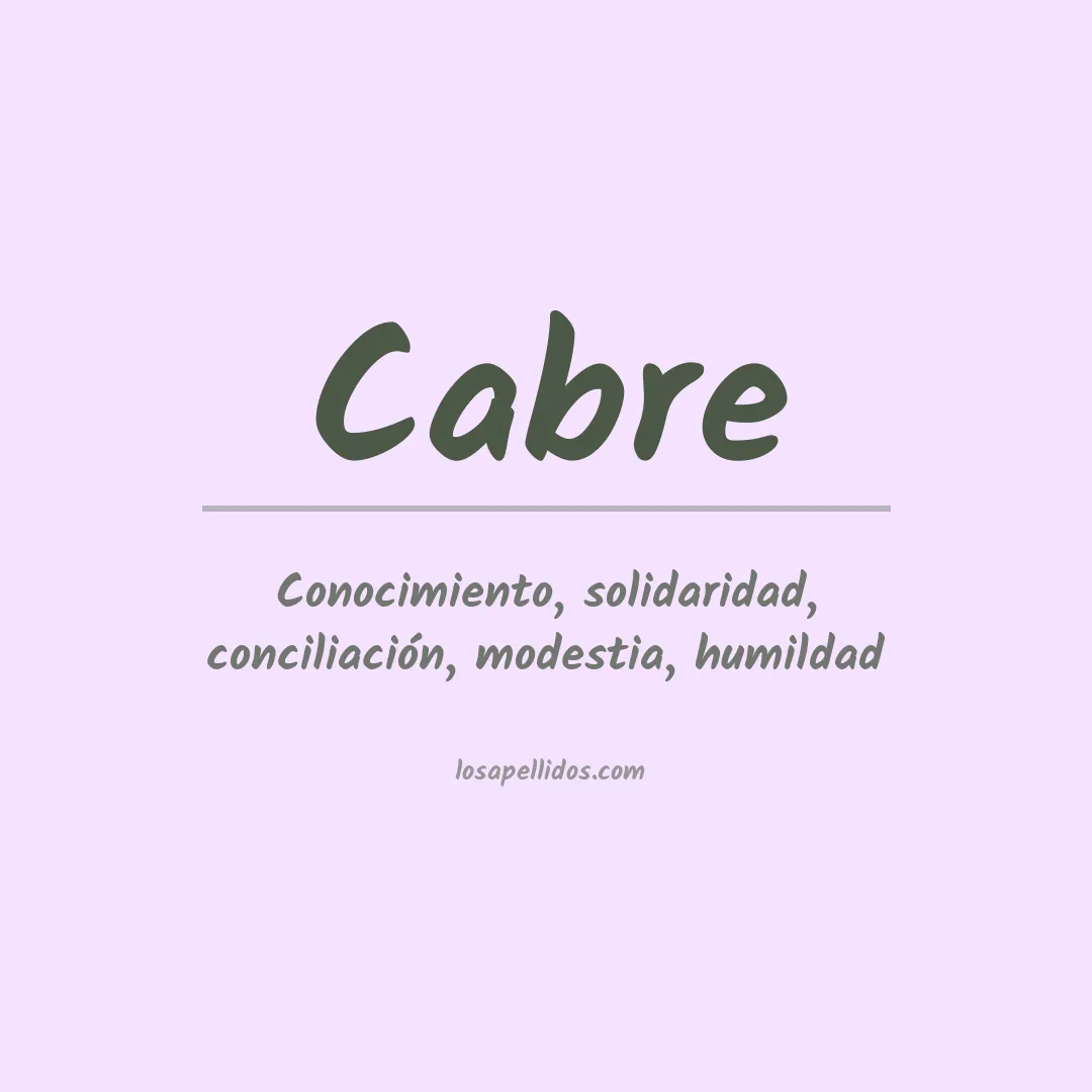 Apellido Cabre