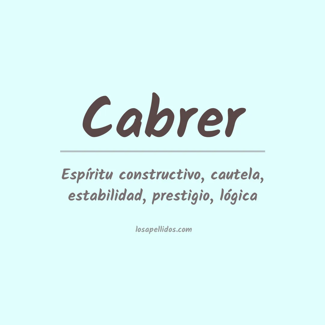 Apellido Cabrer
