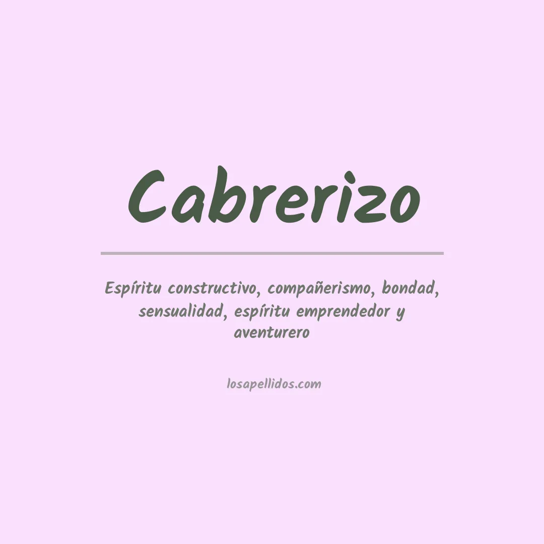 Apellido Cabrerizo