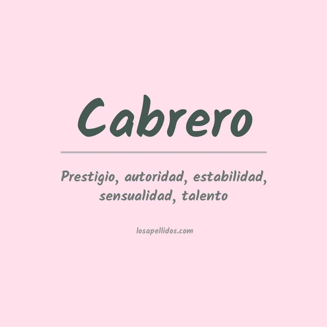 Apellido Cabrero