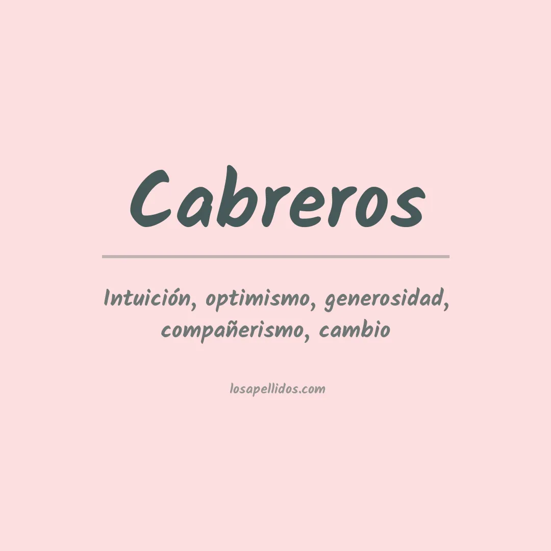 Apellido Cabreros
