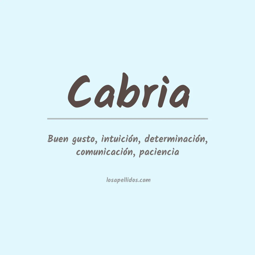 Apellido Cabria