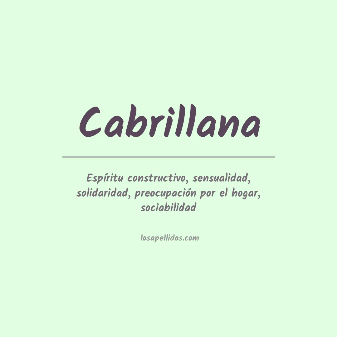 Apellido Cabrillana